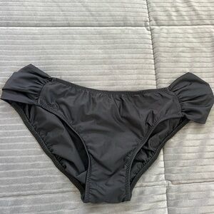 TARA GRINNA Black Bikini Bottoms soft side tab